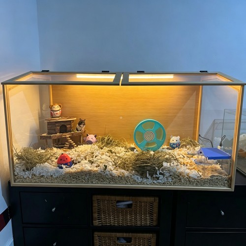 Large wooden hamster cage - wooden,