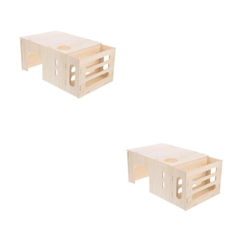 Set beige wooden small - of, 2