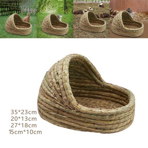 Pet rabbit grass house bed - rabbit,