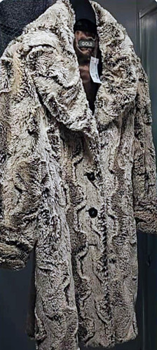 Faux chinchilla fur jacket - chinchilla,